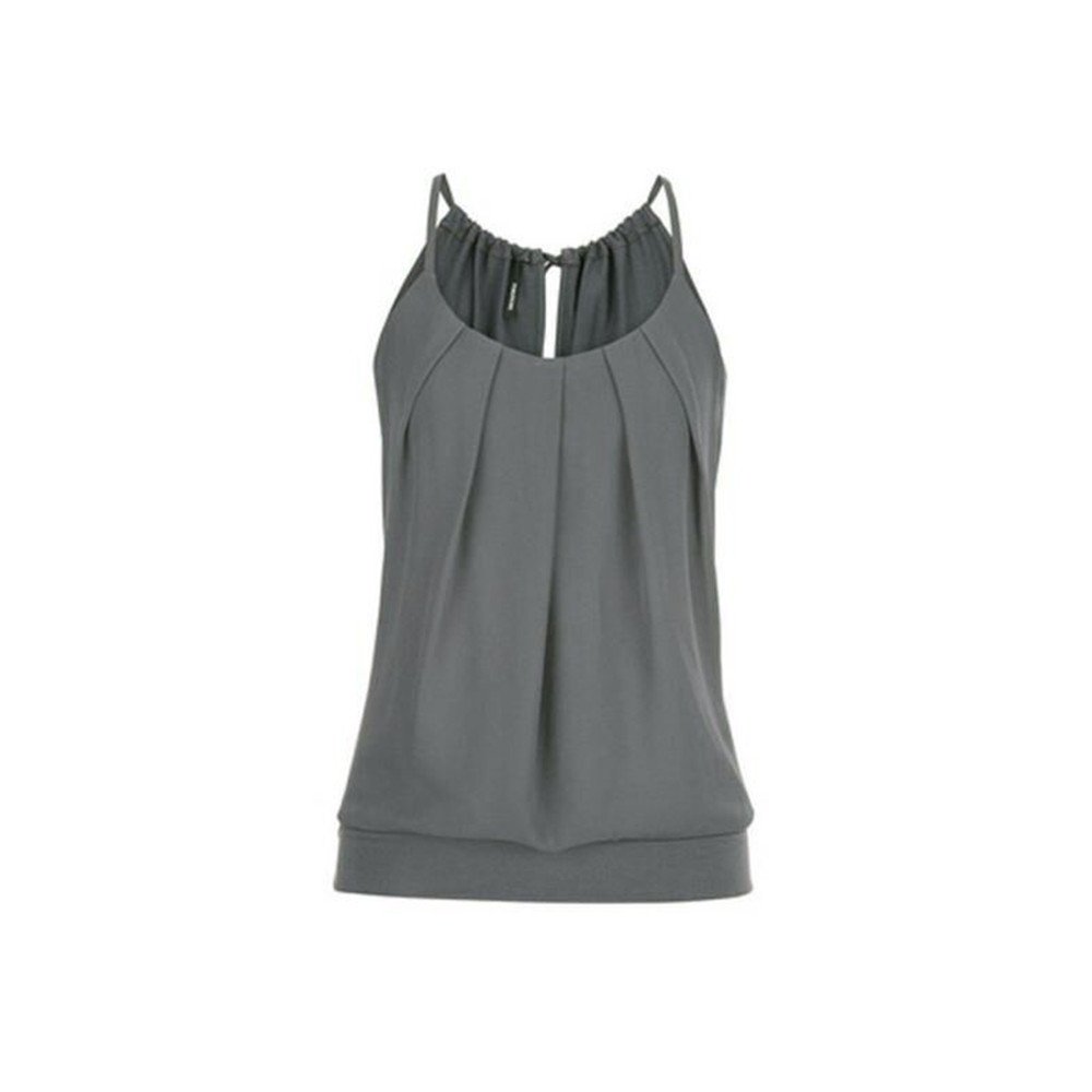 Women's Loose Tank Top - Soft Cami Summer Blouse with Wrinkled Neckline, Comfortable Bra-Friendly Vest for Casual Wear, Beach Outfits & Layering