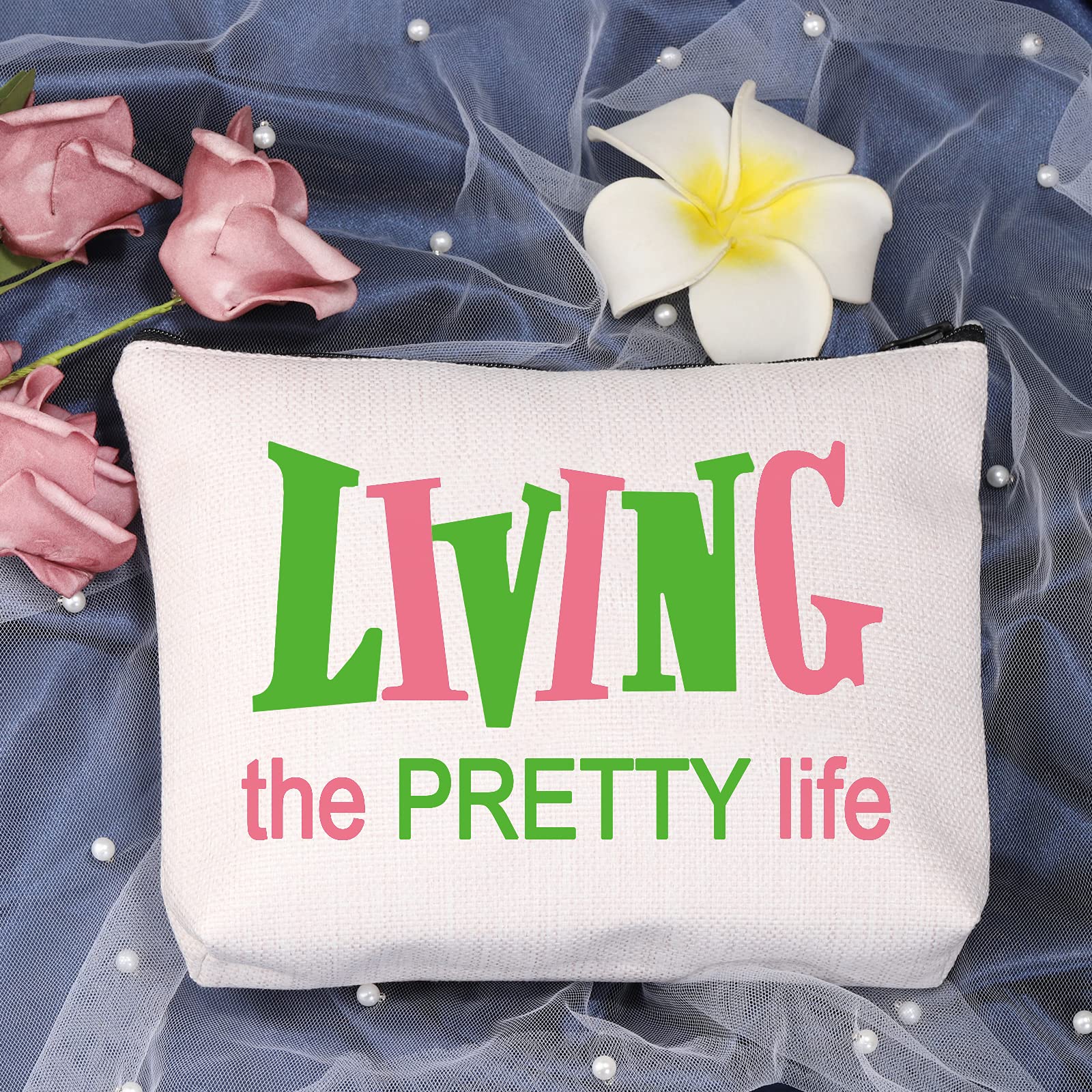 LEVLO Sorority Bags - Stylish Makeup Bags for Women & Girls | Perfect Gift for College Students, Bridesmaids & Sorority Sisters | Great for Travel, Cosmetics & Everyday Use