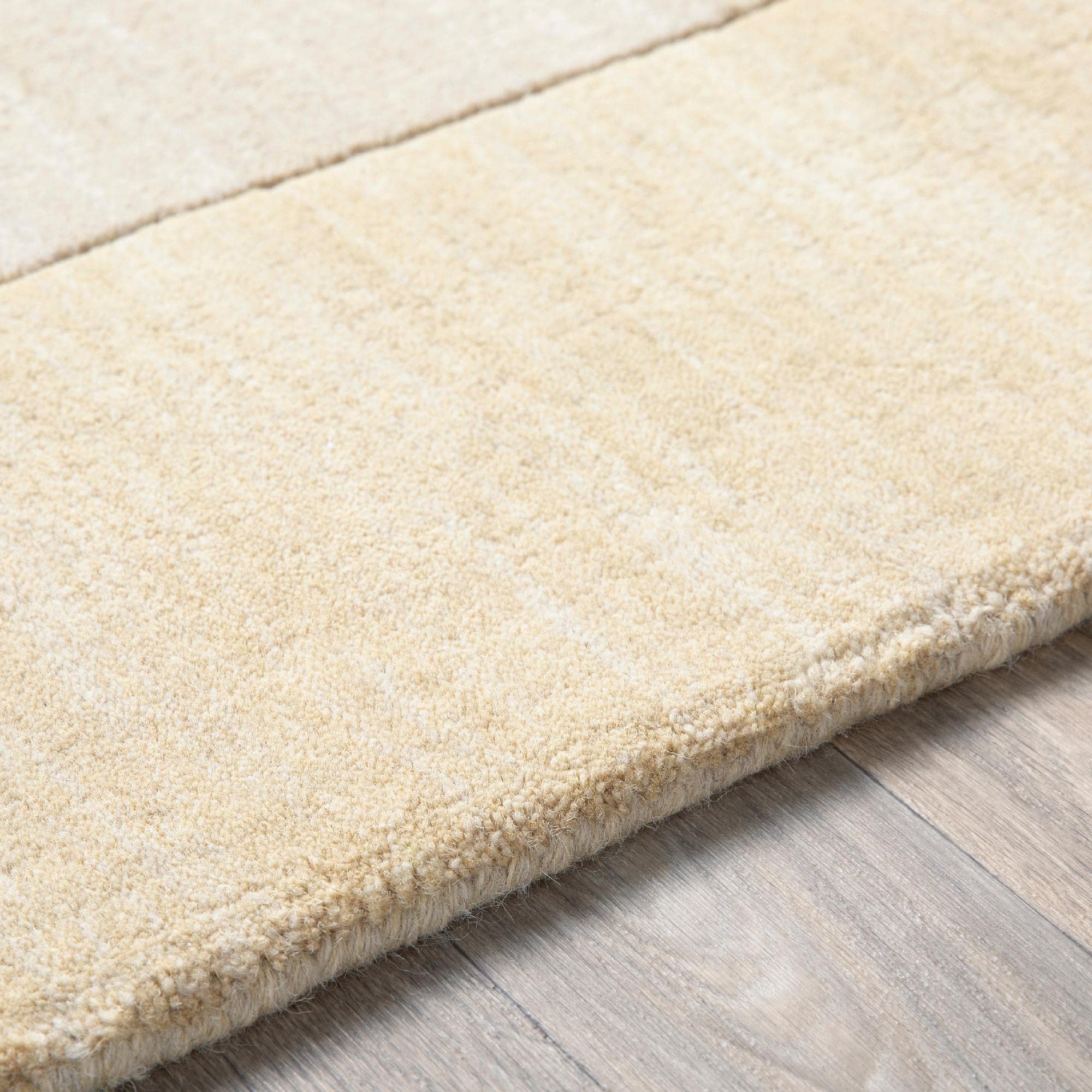 Mark&Day 10x10 Modern Khaki Wool Area Rug - Soft Cream White Square Carpet for Living Room, Bedroom, Kitchen | Durable & Stylish Home Decor (9'9