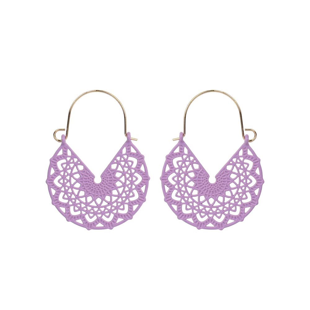 Bohemian Colorful Vintage Dangle Earrings for Women - Lightweight Hollow Out Hoop Earrings in Multiple Colors - Perfect for Beach, Festival, and Boho Jewelry Gifts