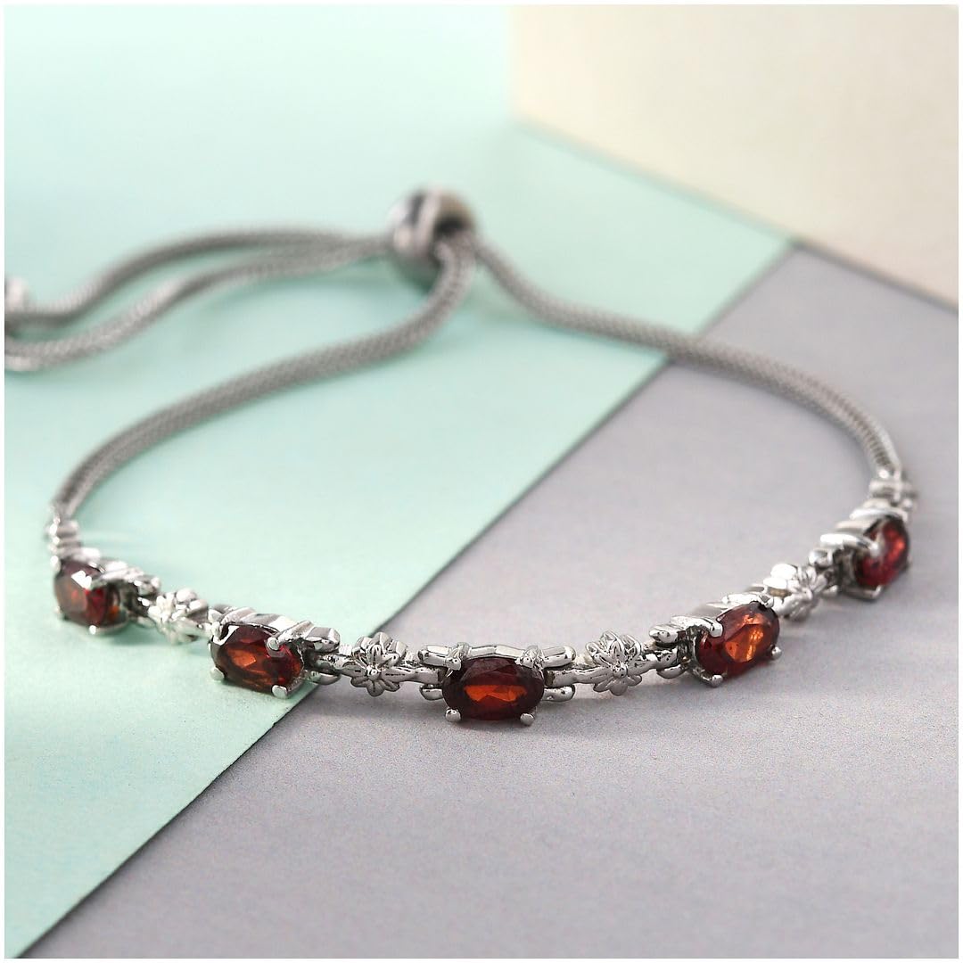 Birthstone Bracelets for Women - Adjustable Charm Bolo Bracelet, Gemstone Jewelry for Engagement, Anniversary, Wedding & Birthday Gifts | Perfect for Everyday Wear, Special Occasions & Meaningful Gifting