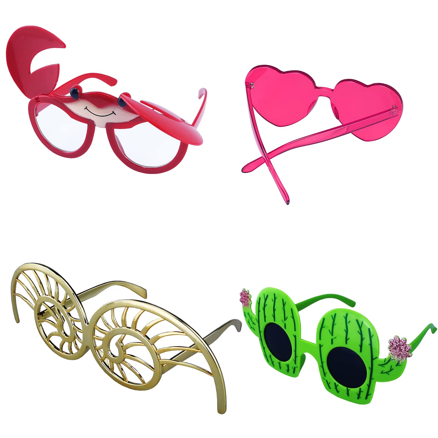 12 Pack Funny Party Sunglasses for Adults & Kids - Novelty Costume Glasses, Photo Booth Props, Themed Party Favors - Perfect for Halloween, Birthday Parties, Bachelorette Events & Costume Celebrations