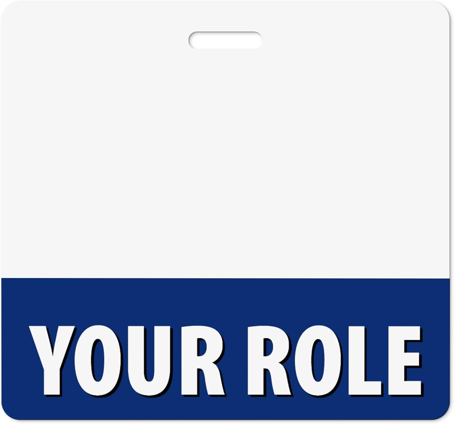 Custom Navy Blue Horizontal Badge Buddy ID Backer Cards - Bulk 100 Pcs - Double Sided Waterproof Badge Holders for Nurses, Doctors & Healthcare Professionals - Perfect for Hospitals, Clinics & Medical Facilities