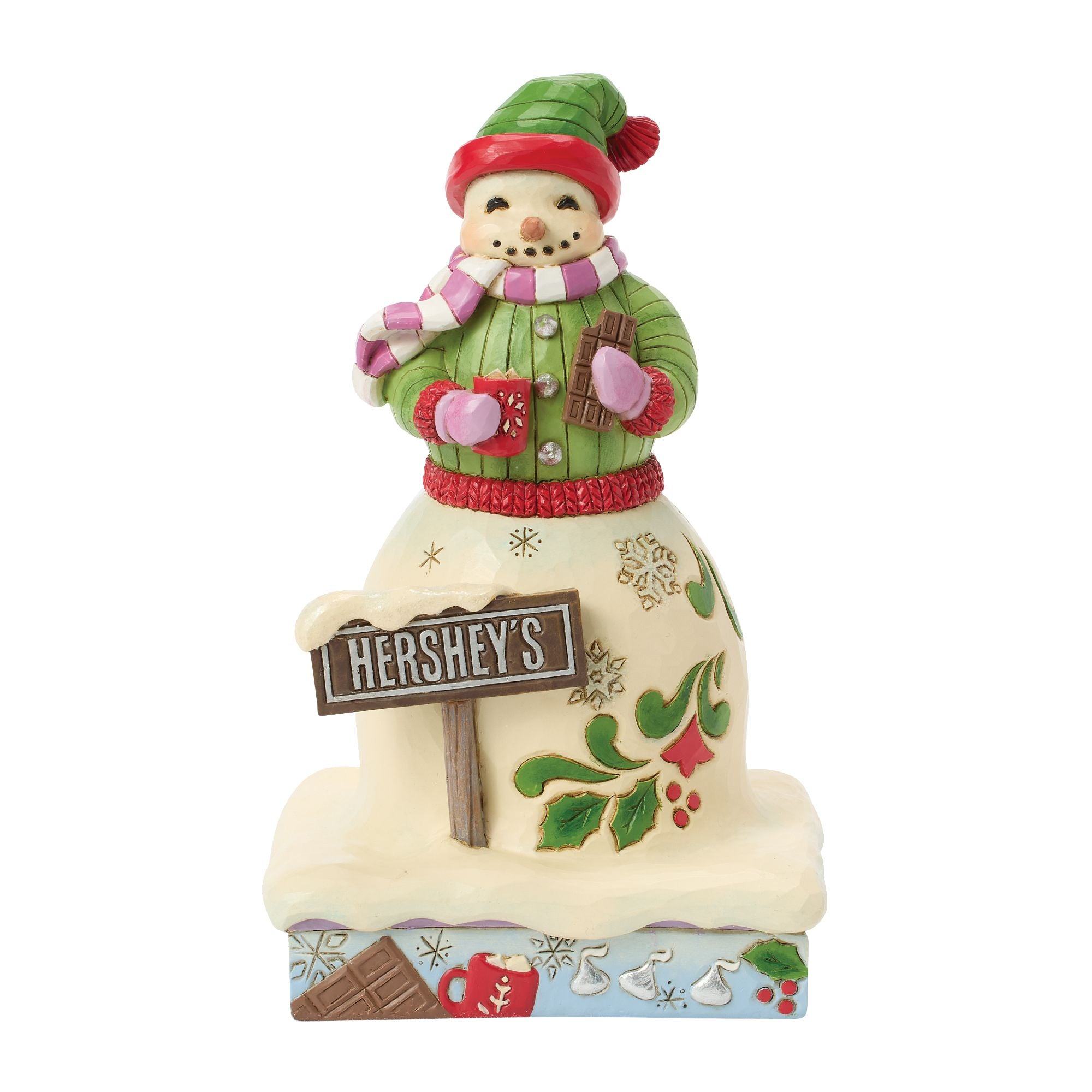 Snowman with Hershey Sign - Holiday Decoration for Christmas, Winter Home Decor, Festive Party & Gift Idea
