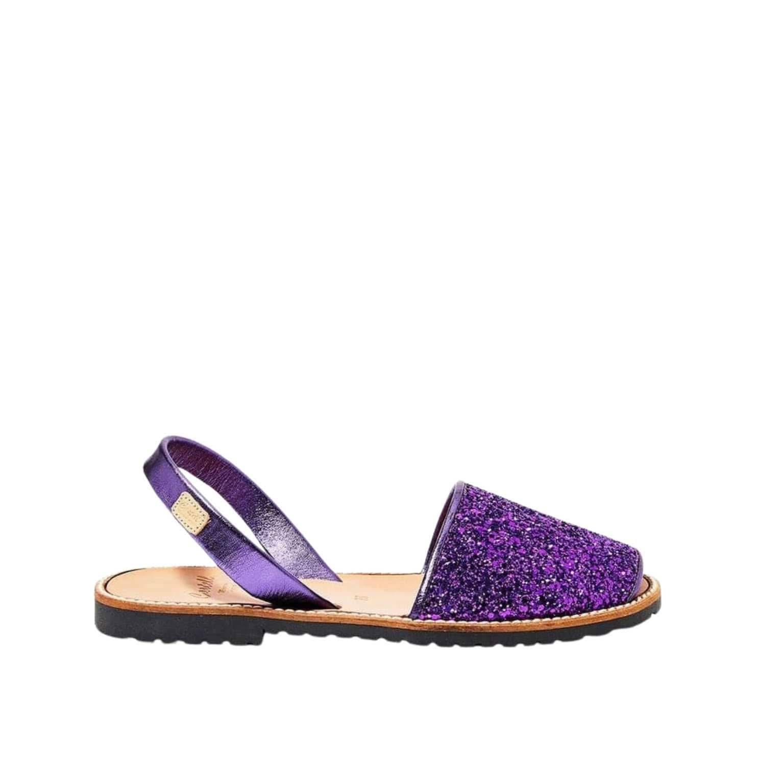 Women's Open-Toe Glitter Leather Sandals - Madona 1056R | Comfortable & Stylish for Summer, Beach, Parties & Casual Outings