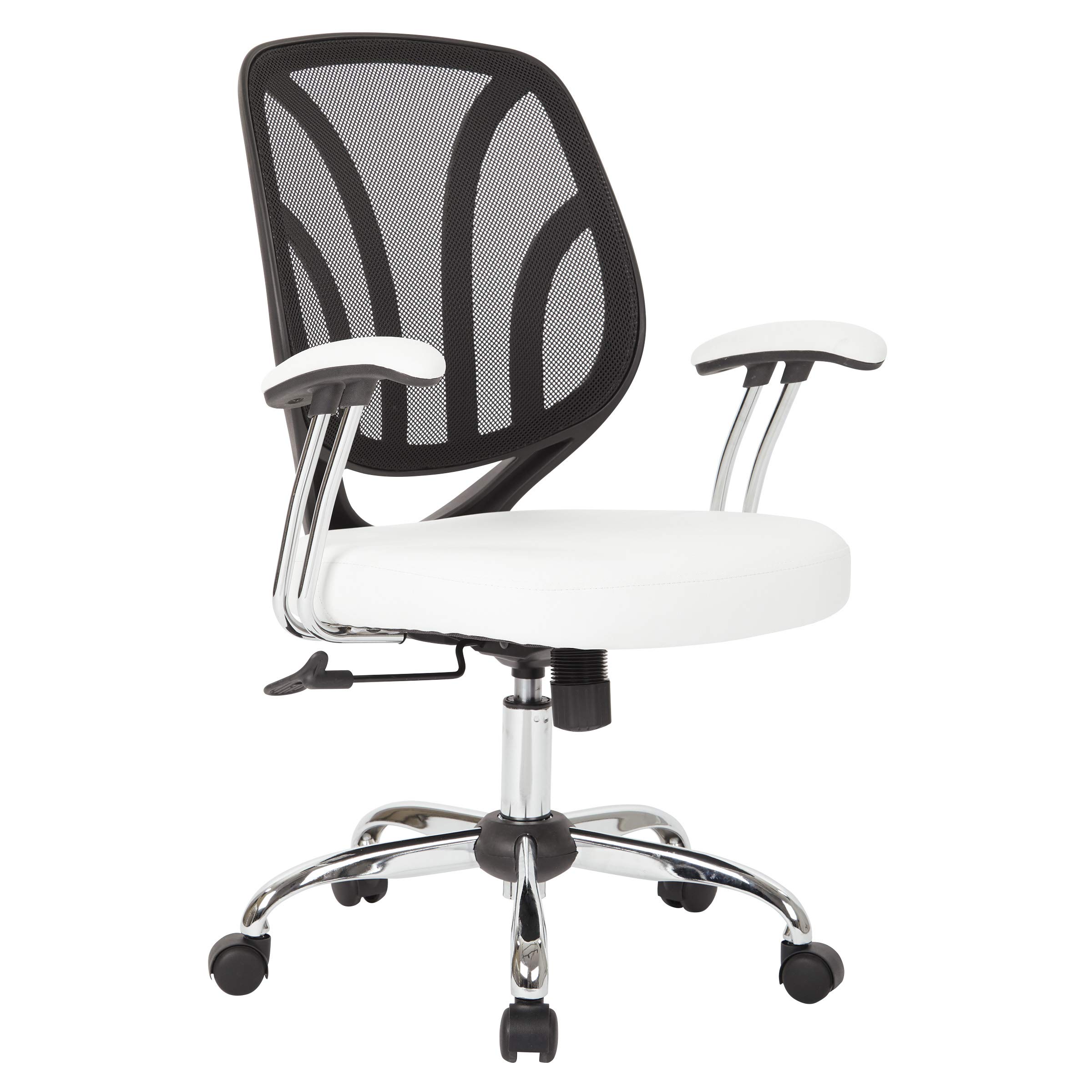 Ergonomic Office Chair with Screen Back - OSP Home Furnishings White Task Chair for Back Support | Perfect for Home Office, Conference Rooms & Workstations