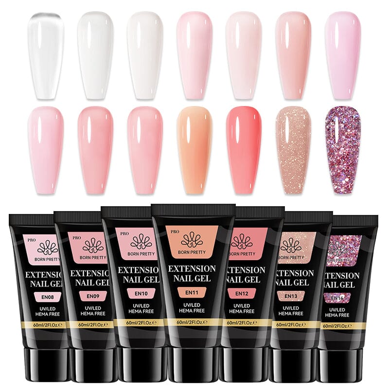 Born Pretty Poly Gel in a Tube - Professional Nail Extension & Repair Kit for DIY Manicures at Home, Salon-Quality Nails for Parties, Weddings & Special Occasions
