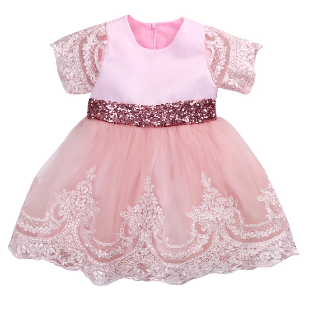 **Princess Dress for Baby Girls - Lace Bow-Knot Ball Gown Fancy Tutu Party Outfit for Toddlers | Perfect for Birthday, Pageant & Special Occasions**