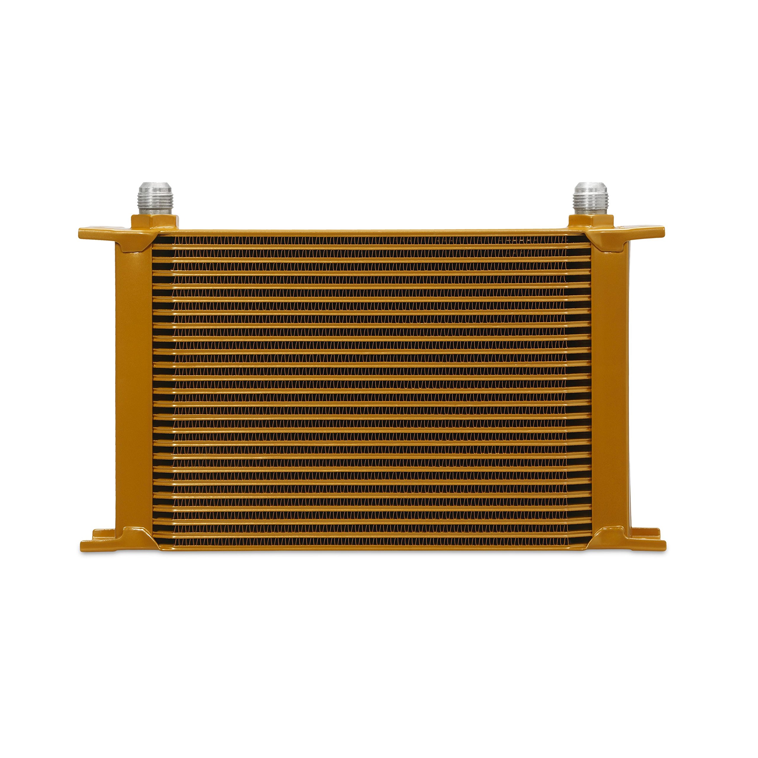 Mishimoto Universal 25 Row Oil Cooler Heat Exchanger - Gold Finish for High-Performance & Racing Vehicles - Improves Engine Cooling & Extends Lifespan