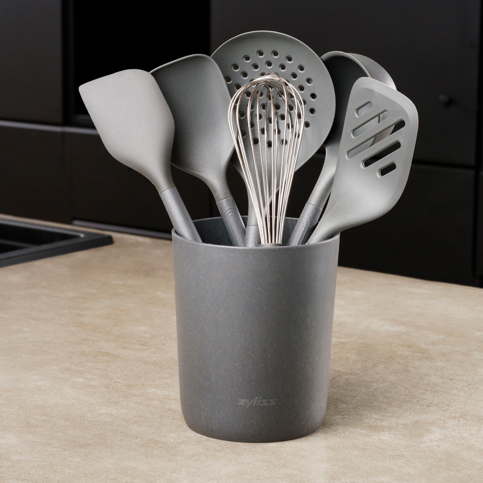 Zyliss 7-Piece Kitchen Utensil Set with Non-Slip Handles - Spatula, Slotted Spoon, Ladle & More - Perfect for Cooking, Baking & Serving - Dishwasher Safe Durable Tools