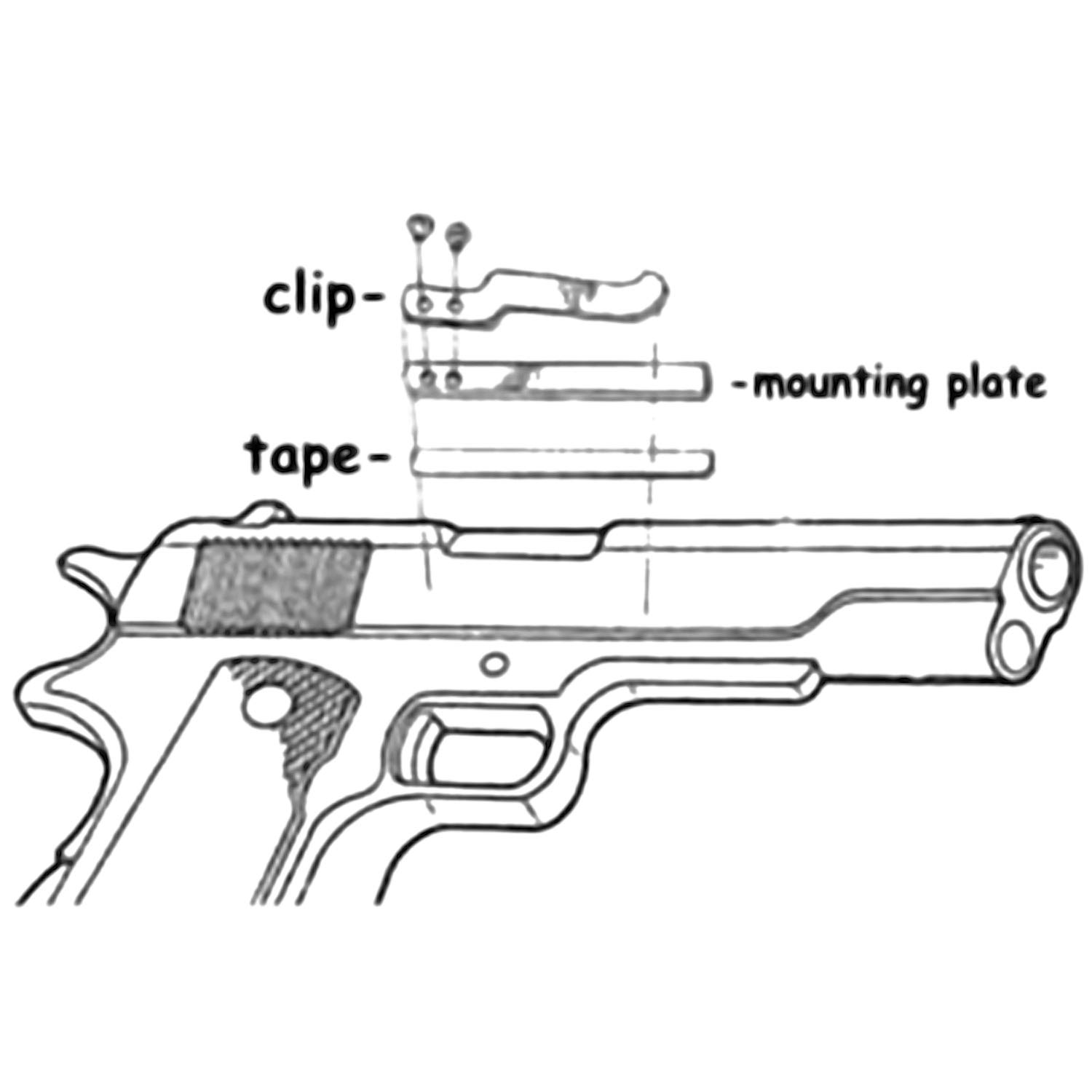 ClipDraw Gun Clip - Low Profile Slim Concealed Carry Holster for Pistols | Easy Installation | Made in USA | Perfect for Everyday Carry, Home Defense & Outdoor Activities