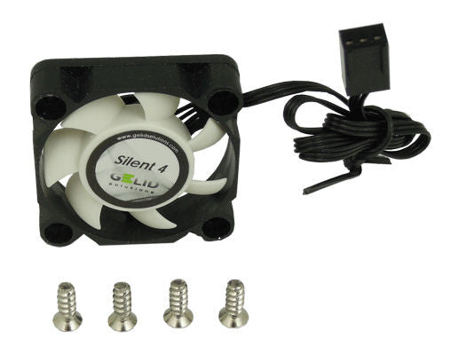 Gelid Silent 4 40x40x10mm Case Fan with 3 Pin Connector - Ultra Quiet Cooling for PC, Raspberry Pi, and Small Electronics - Perfect for Home Office and Gaming Setups