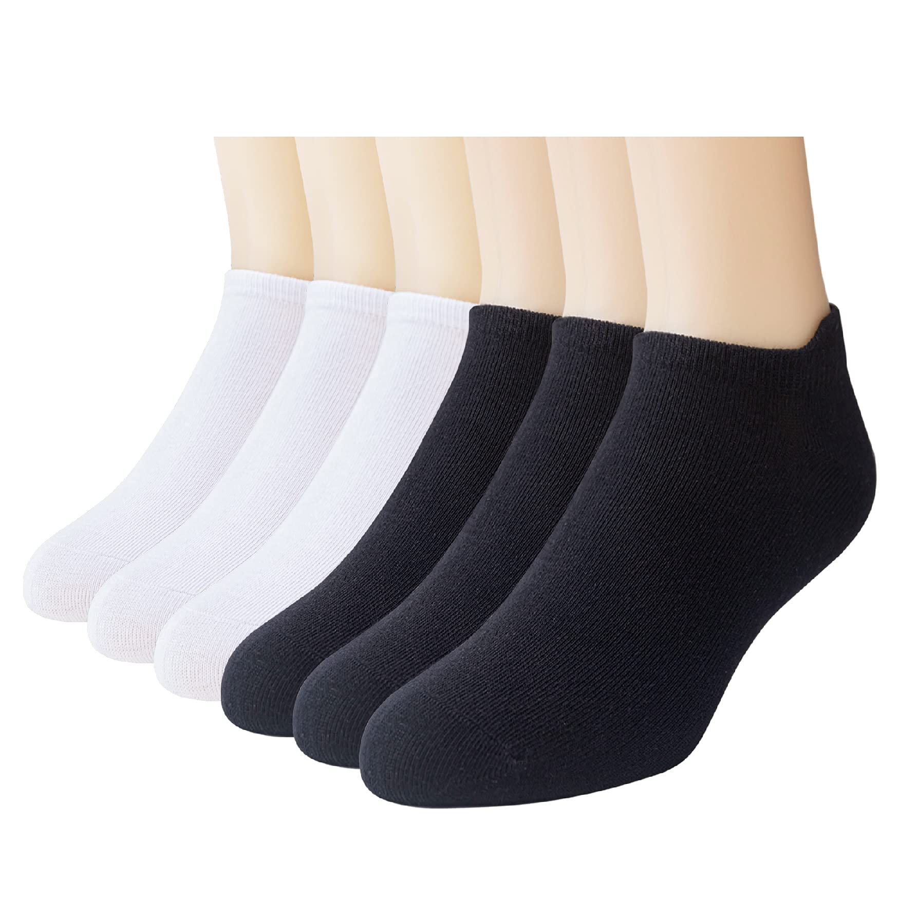 Nigeiyeme Men's 6-Pack Combed Cotton Low Cut Ankle Socks - Breathable, Comfortable No Show Socks for Casual Wear, Running & Sneakers | Perfect for Daily Use, Sports & Work