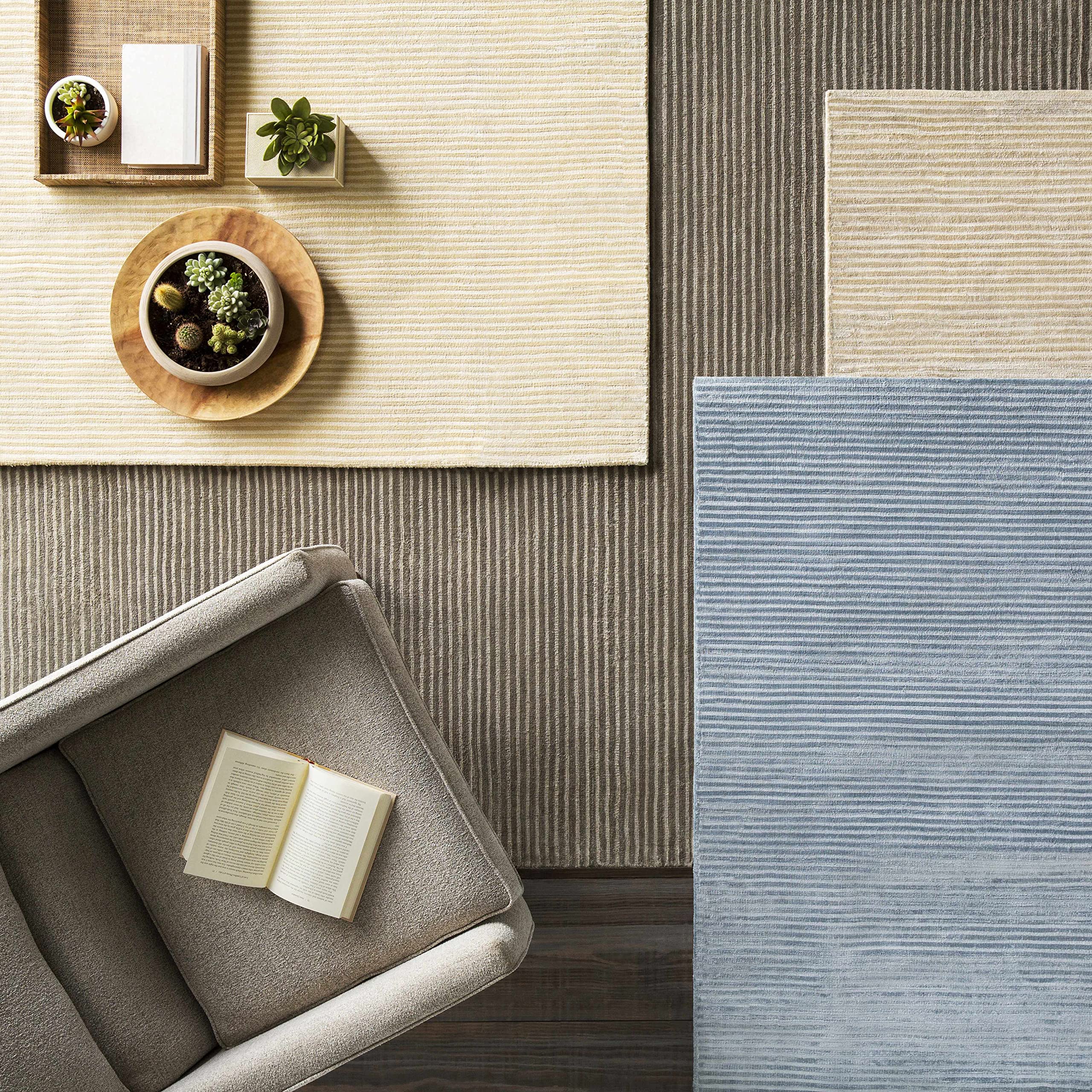 Hauteloom Bowlegs Hallway and Kitchen Runner Rug - Modern Cream Non-Slip Rug 2'6