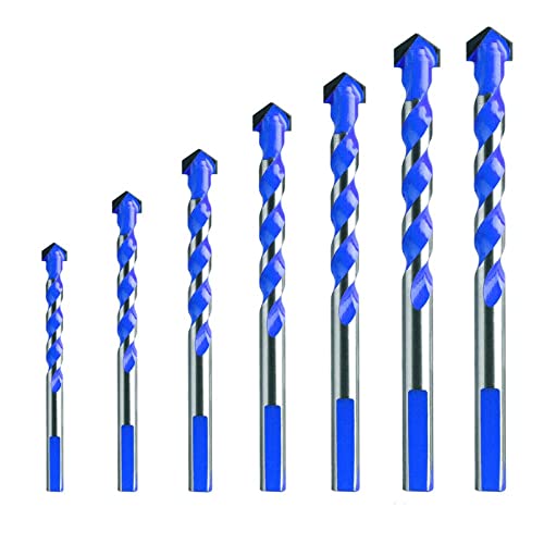 7PCS 3-12mm Drill Bit Set - 135° Alloy Cutter Head for Ceramic, Glass & Tile - Professional Hole Punching Tools for DIY & Construction Projects