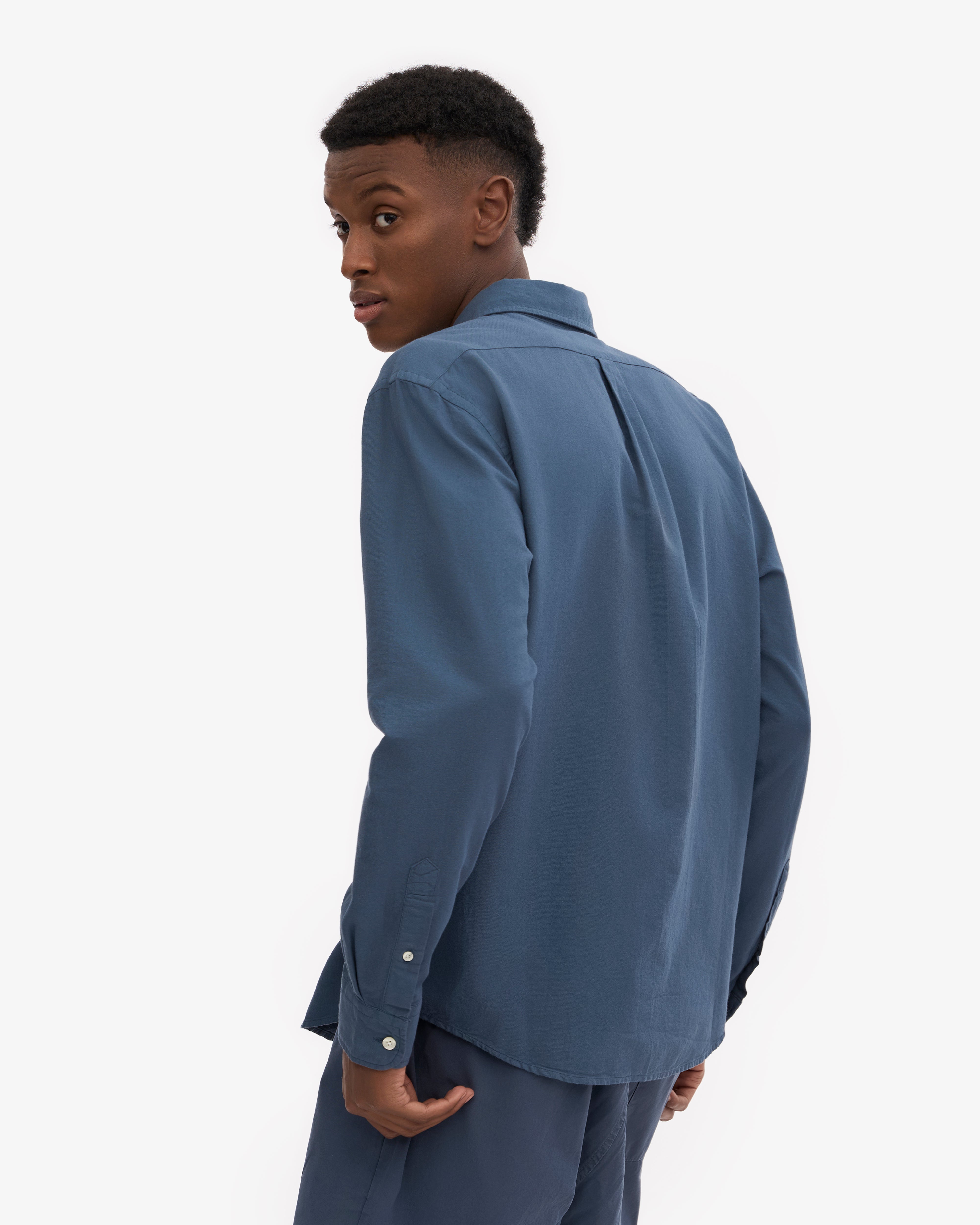 Organic Cotton Button Down Shirt for Men - Petrol Blue Casual Dress Shirt | Perfect for Office, Business Meetings & Smart Casual Outfits