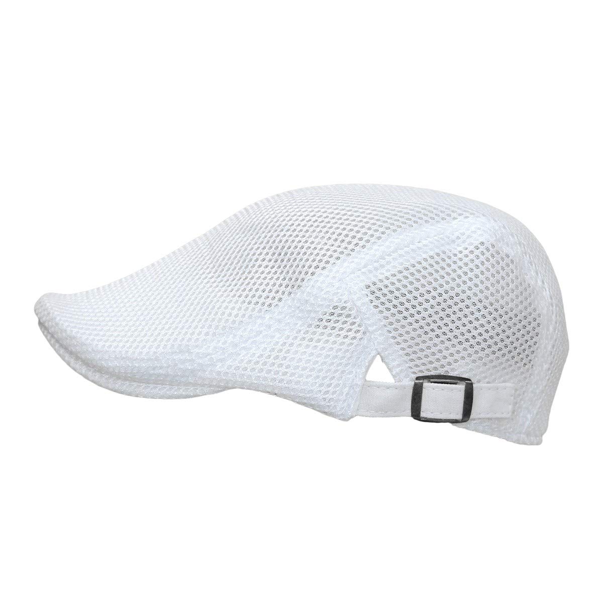 WITHMOONS Ivy Cap Summer Mesh Newsboy Irish Golf Hats for Men & Women - Breathable UV Protection Outdoor Sun Hat for Golf, Tennis, Hiking, Travel & Casual Wear (TZ30046)