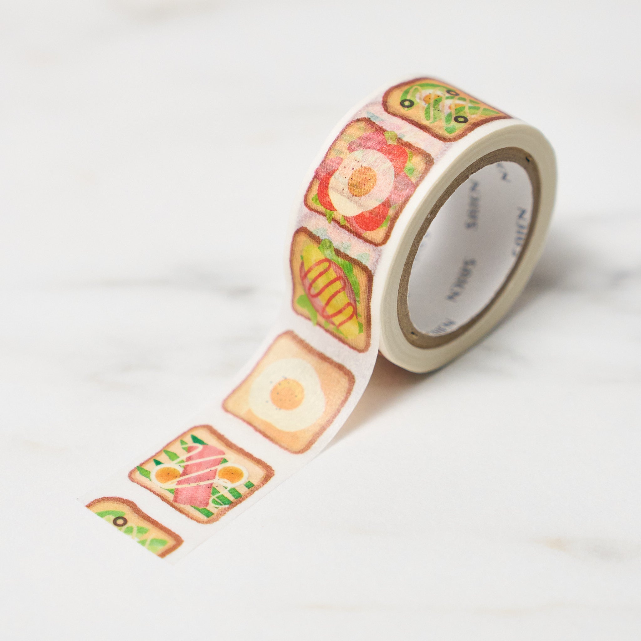 SAIEN Love Toast Series Masking Tape - Decorative Washi Tape for Scrapbooking, Journaling, DIY Crafts & Gift Wrapping