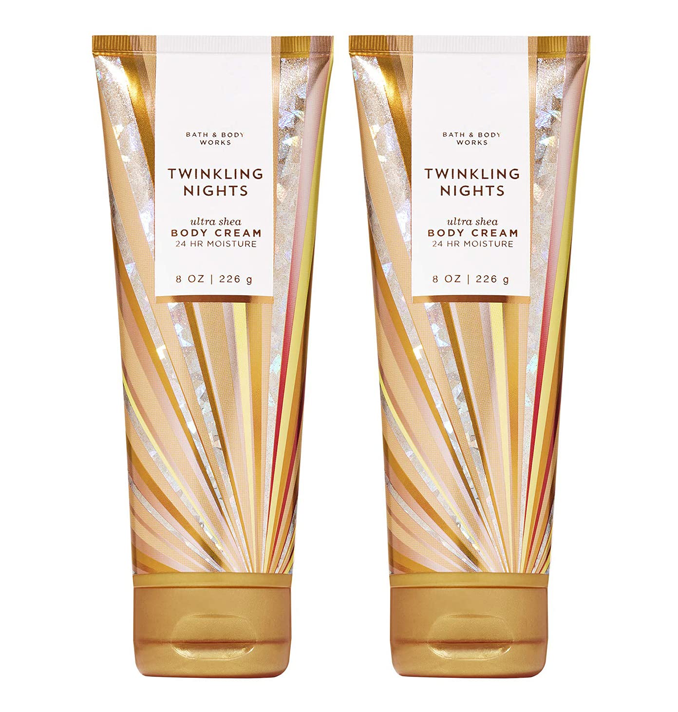 Bath and Body Works Twinkling Nights 2-Pack Ultra Shea Body Cream 8 Oz - Deeply Moisturizing & Luxurious Body Lotion for Dry Skin - Perfect for Nighttime Skincare Routine & Gift Giving