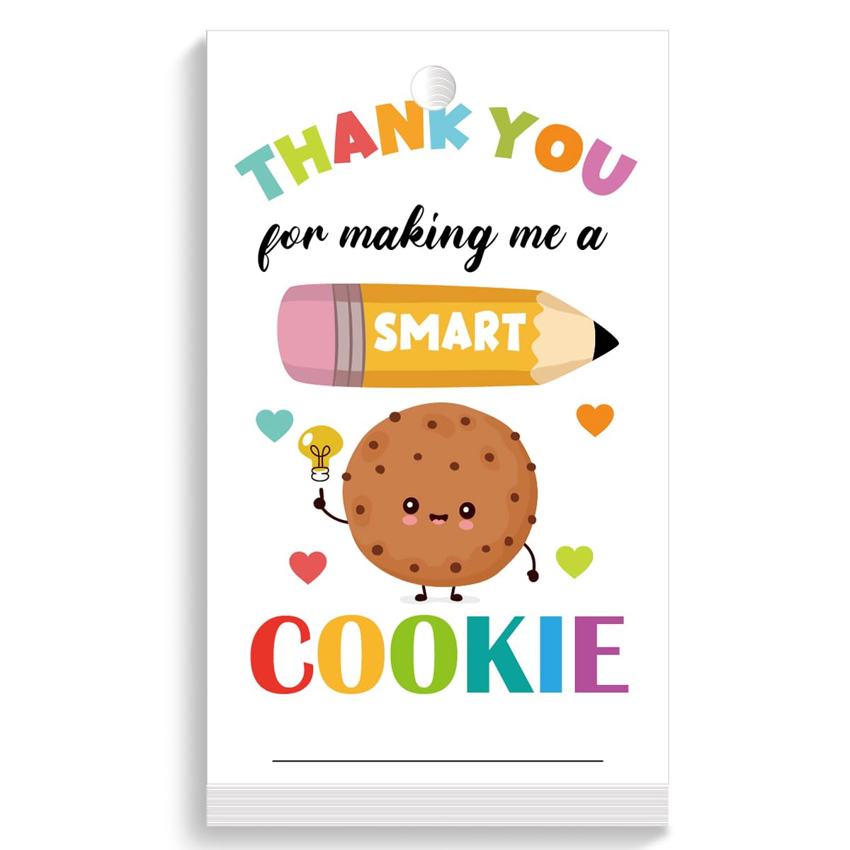 Smart Cookie Teacher Appreciation Gift Tags - Perfect for End of School Year Thank You Gifts