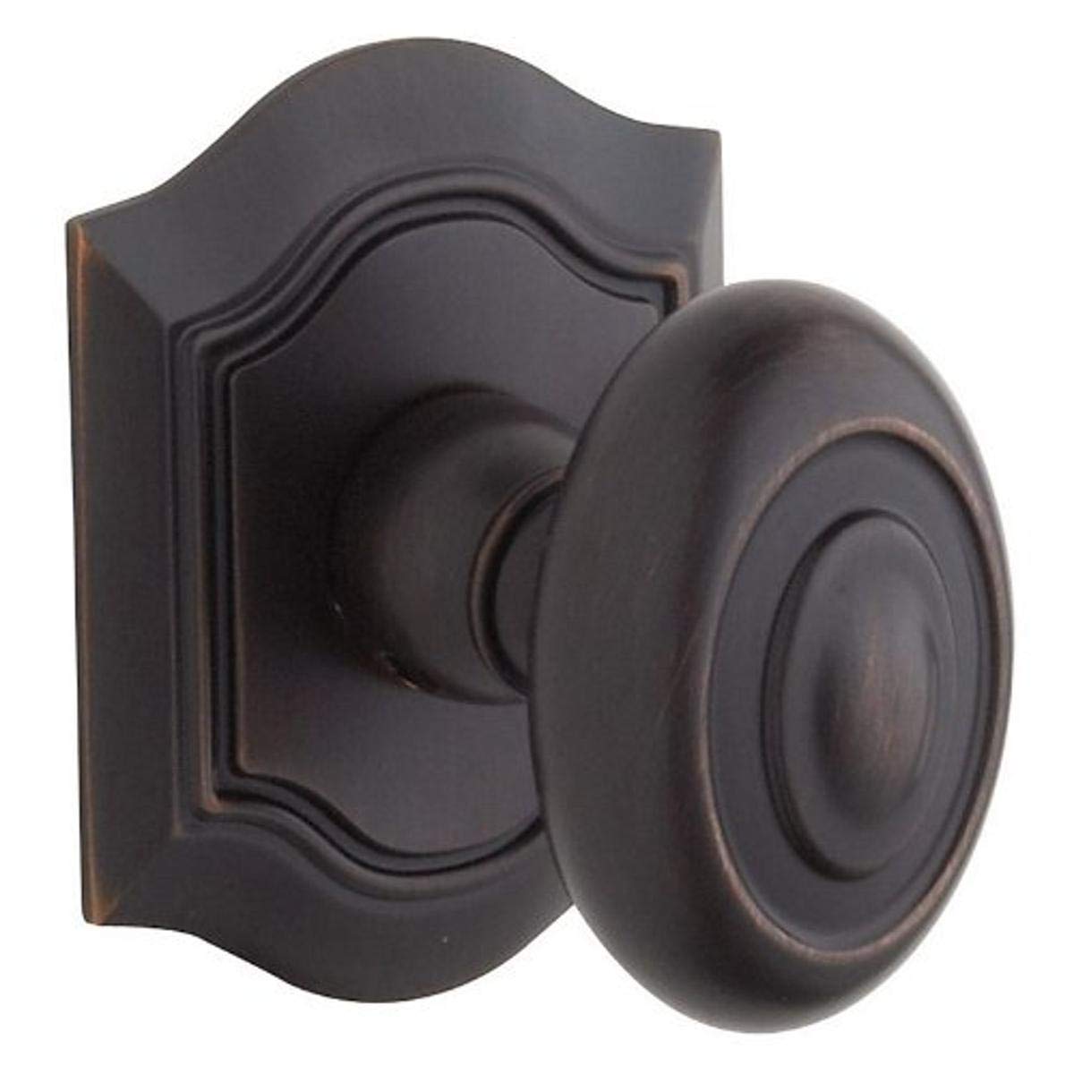 Baldwin 5077.MR Bethpage Estate Door Knobs Pair - Venetian Bronze Finish, No Rosettes | Classic Interior Door Hardware for Bedroom, Bathroom & Entryway