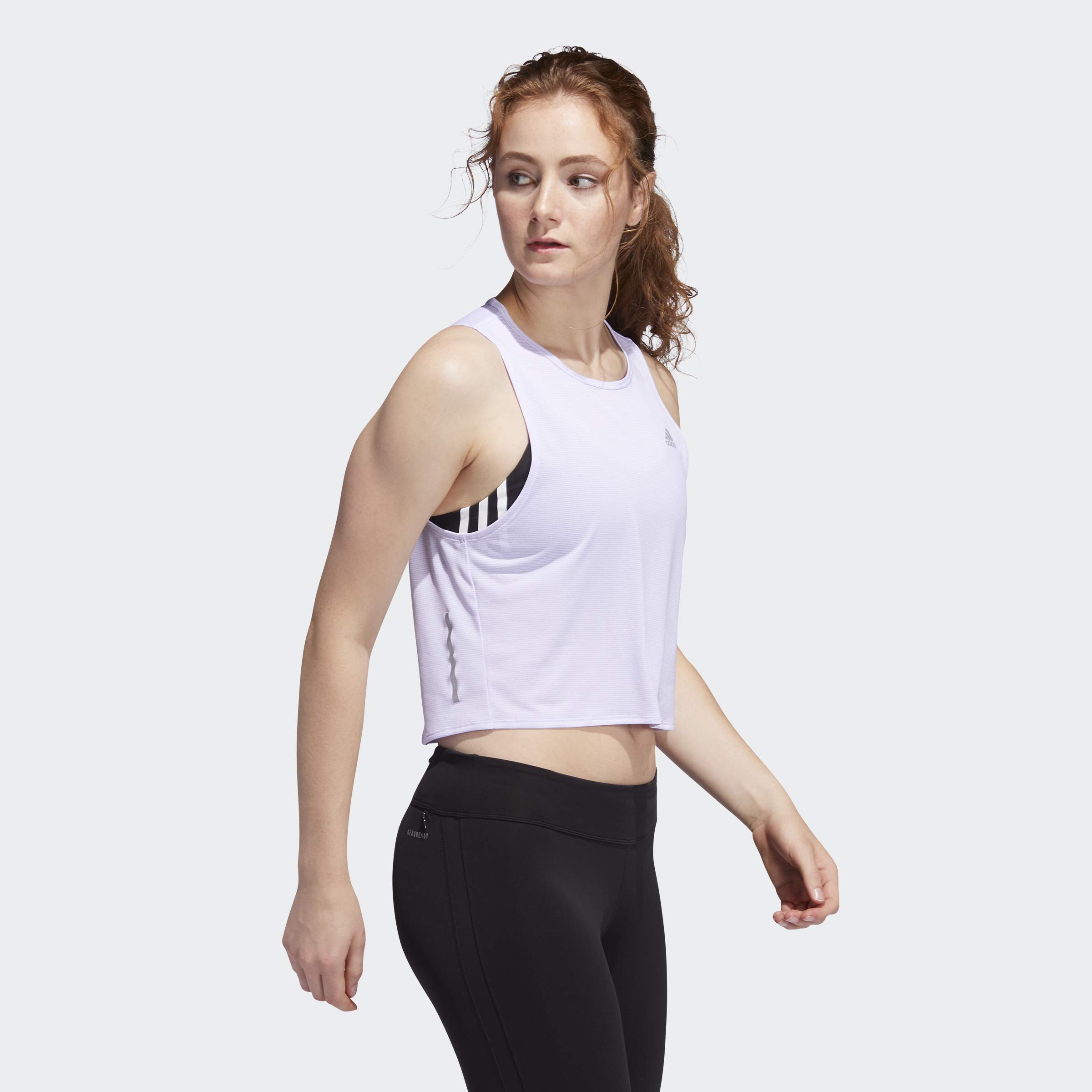 adidas Women's Own The Run Cooler Tank Top - Lightweight Moisture-Wicking Workout Shirt for Running, Yoga & Gym - Breathable Athletic Performance Apparel