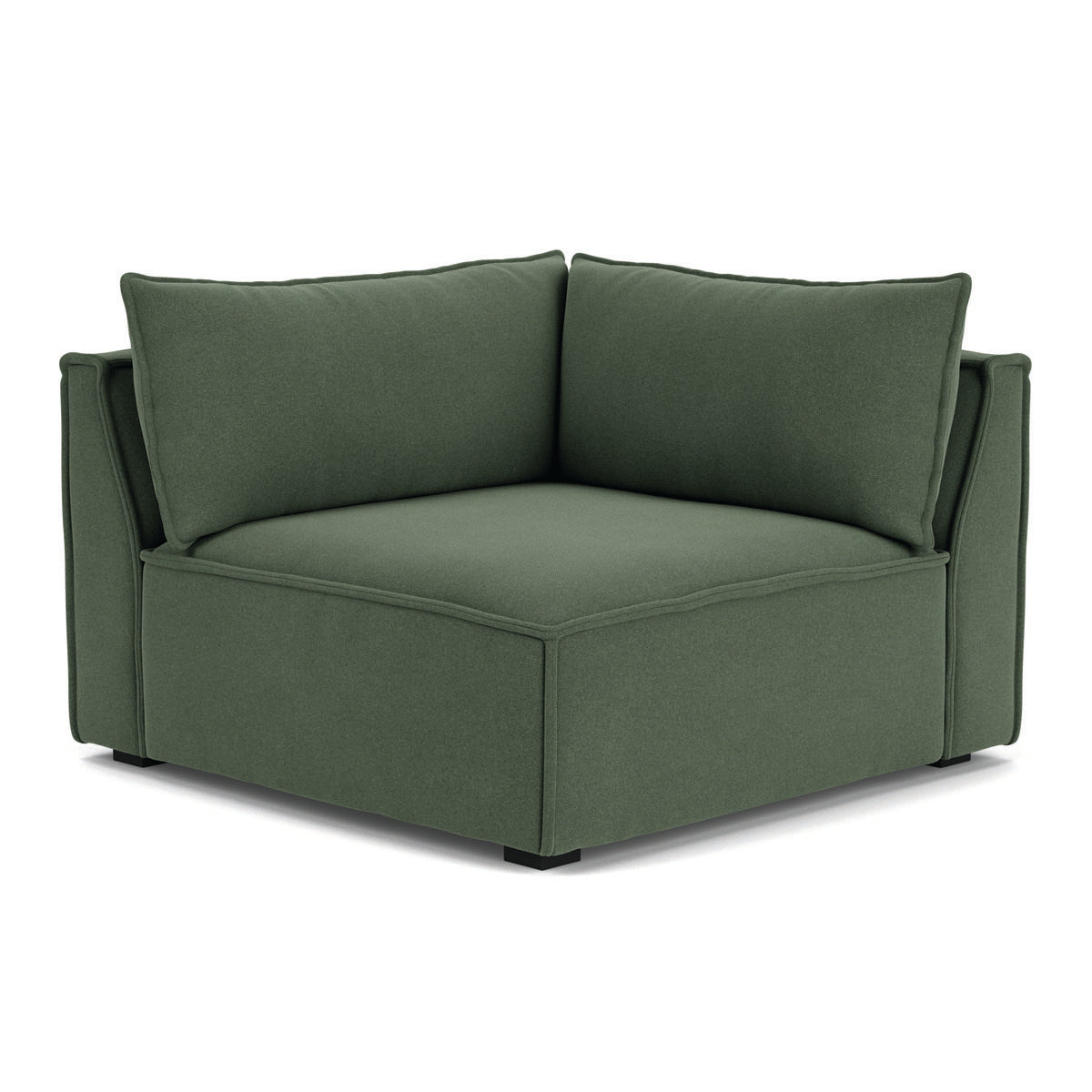 Daphne Fabric 1-Seater Right Corner Modular Sofa - Compact Sectional Couch for Small Spaces, Living Rooms & Apartments