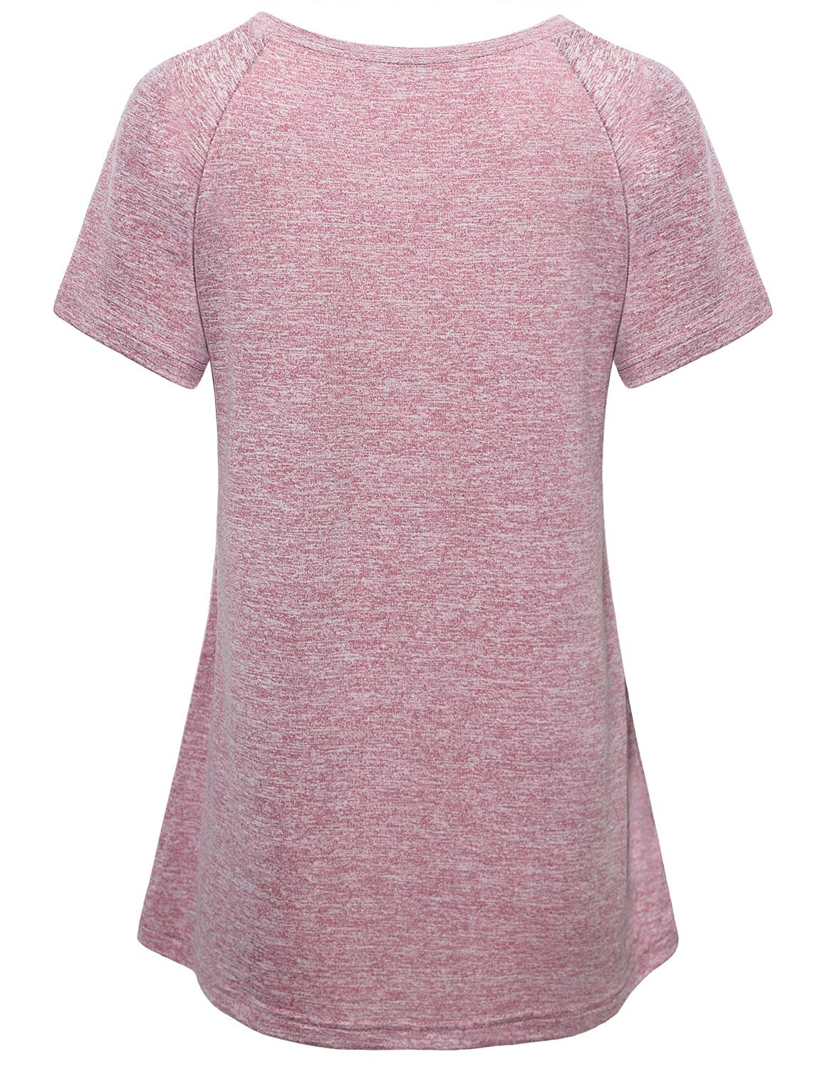 Vindery Women's Quick-Dry Yoga Shirts - Breathable Loose Fit Workout Tops with Front Line Design for Gym, Running & Outdoor Activities