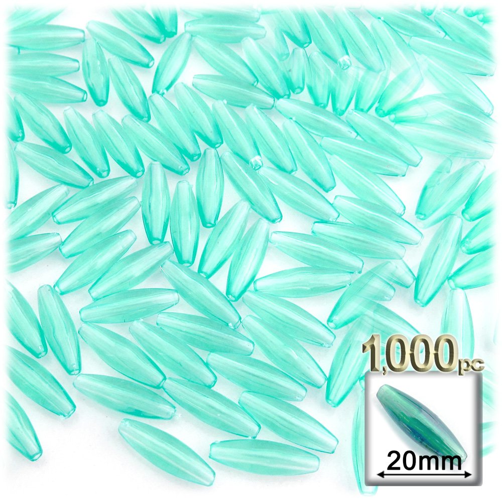 1,000pc 20mm Transparent Smooth Plastic Spaghetti Beads in Sun Yellow for Jewelry Making, DIY Crafts, and Kids Art Projects