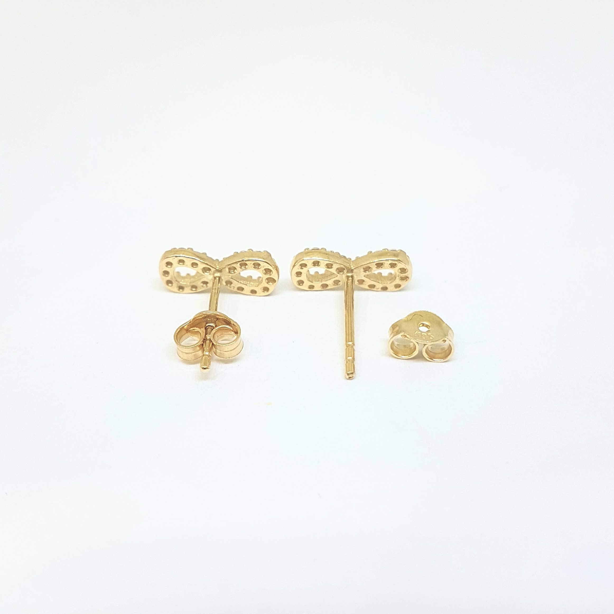 14K Solid Gold Infinity Stud Earrings for Women - Hypoallergenic Luxury Jewelry | Perfect Birthday, Anniversary & Valentine's Day Gift for Her | Everyday Wear, Date Night & Special Occasions