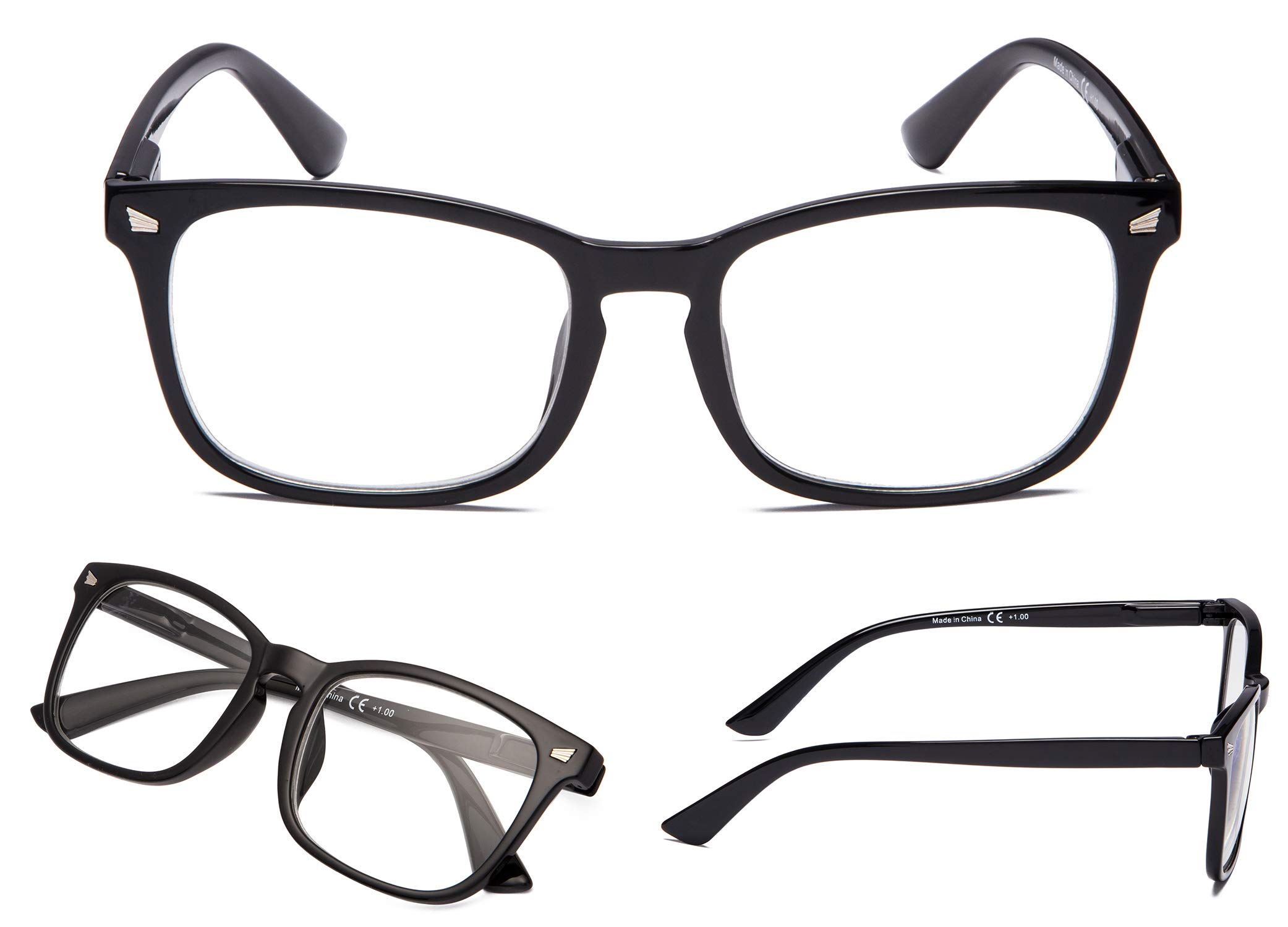 LUR Reading Glasses 5 Pack - Stylish Women's Readers with Lightweight Frame & Anti-Glare Lenses for Reading, Working, and Computer Use