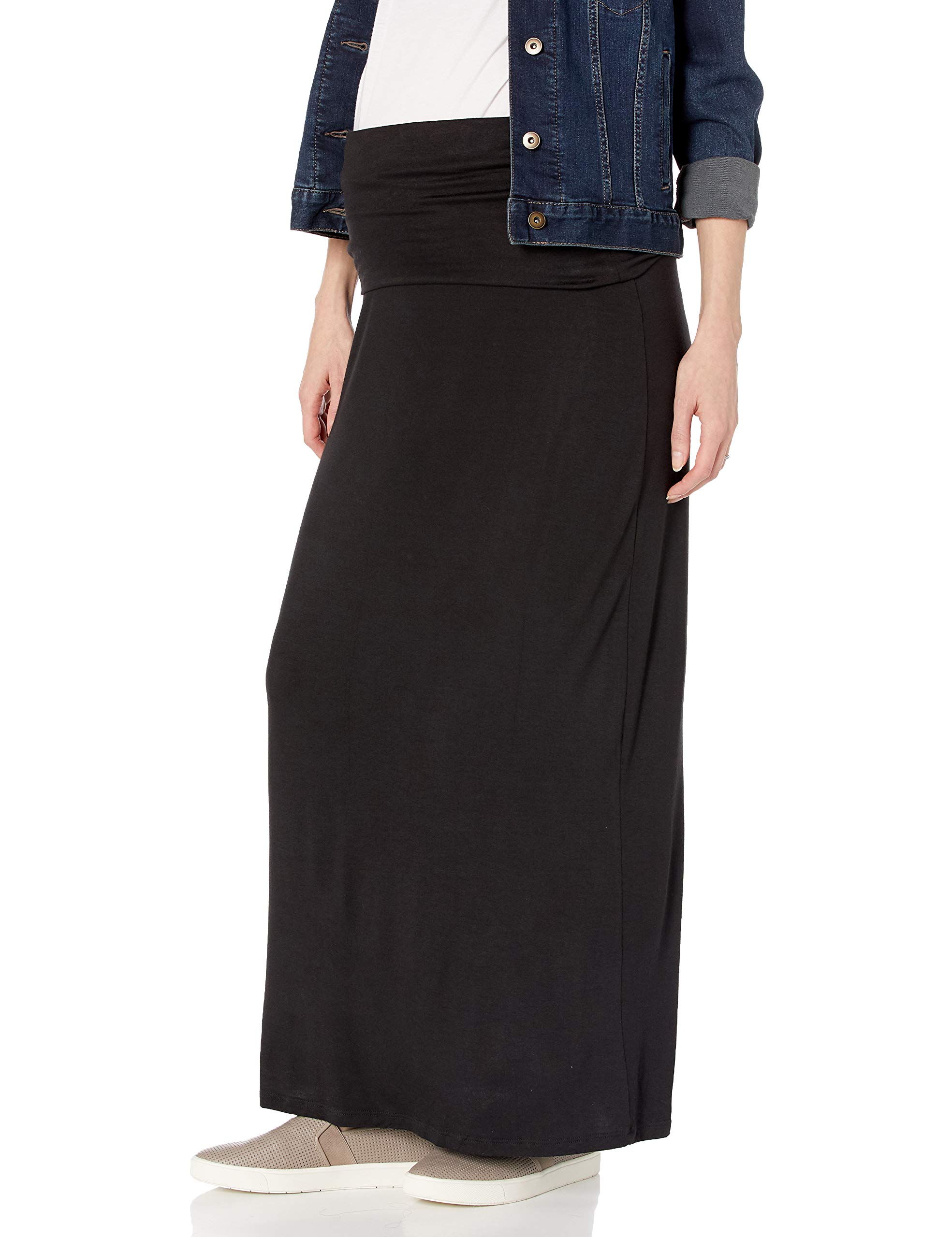 Three Seasons Maternity Women's Maxi Skirt - Soft Stretchy Solid Long Skirt for Pregnancy & Nursing - Perfect for Work, Church & Special Occasions