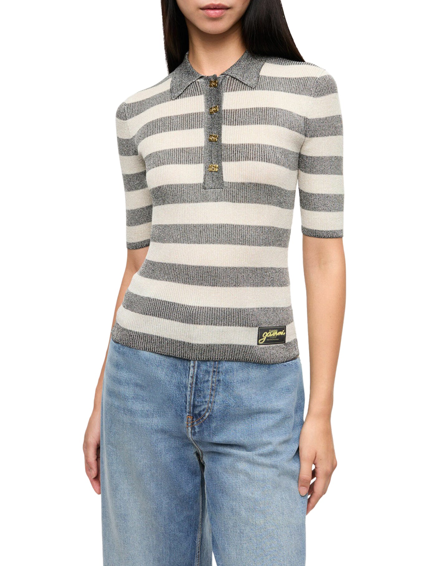 Light Sparkle Rib Polo Shirt for Men & Women - Stylish Casual & Office Wear - Perfect for Summer Outfits, Beach Vacations & Business Casual Events