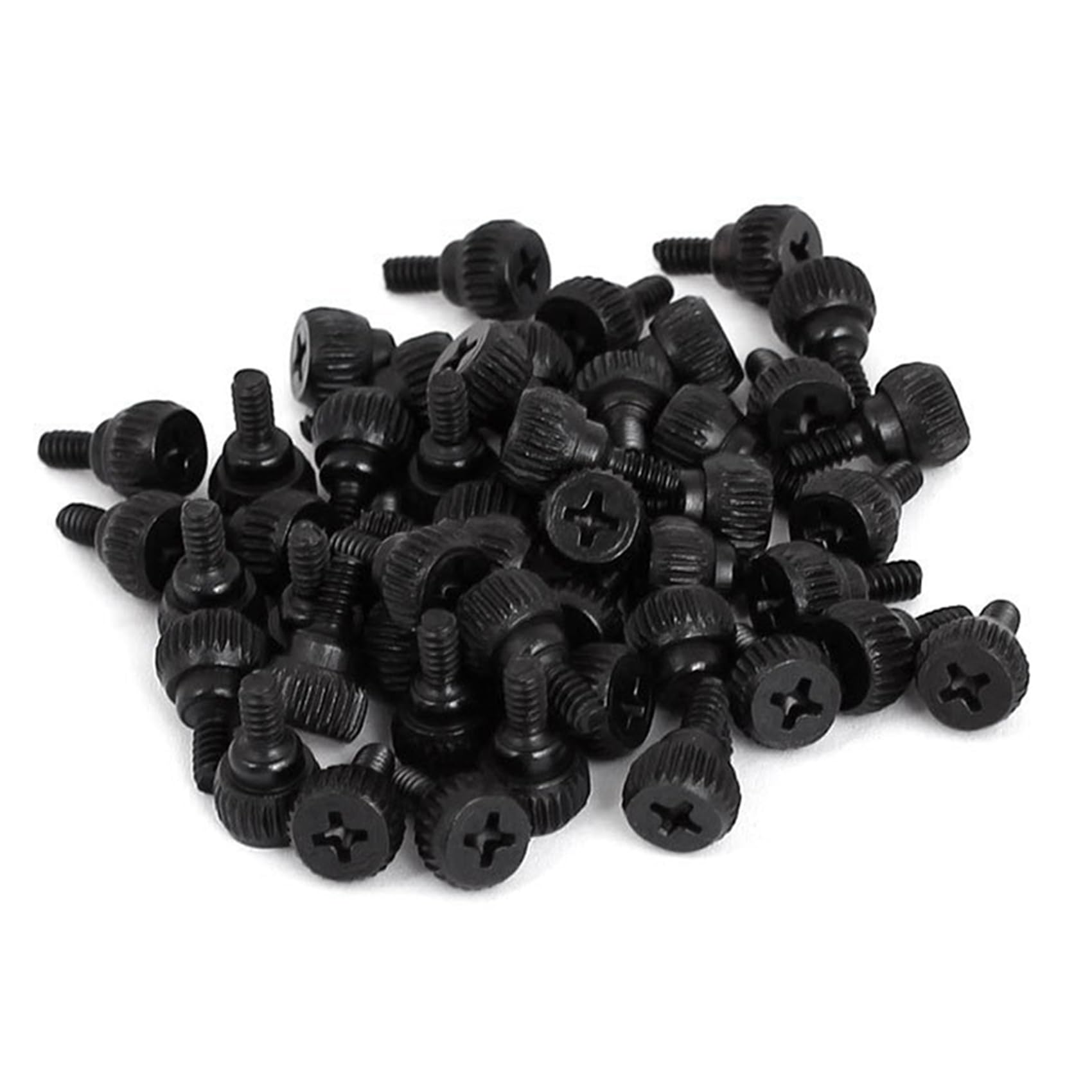 TsoLay 200 Pcs M3.5 Black Thumb Screws for PC Computer Case - Easy Installation & Secure Fastening for DIY PC Builds, Upgrades, and Repairs