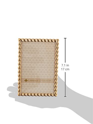 Golden Rope Picture Frame 4x6 - Elegant Lawrence Frames for Wall Decor