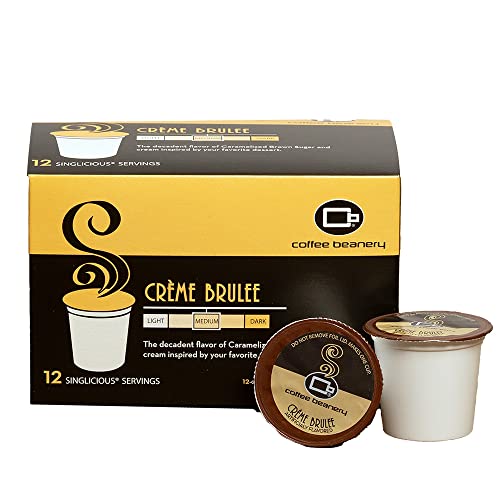 Crème Brûlée Single Serve Coffee Pods | 12 Count | 100% Specialty Arabica Coffee | Gourmet Flavored Coffee Capsules | Perfect for Keurig Machines & Office Coffee Breaks