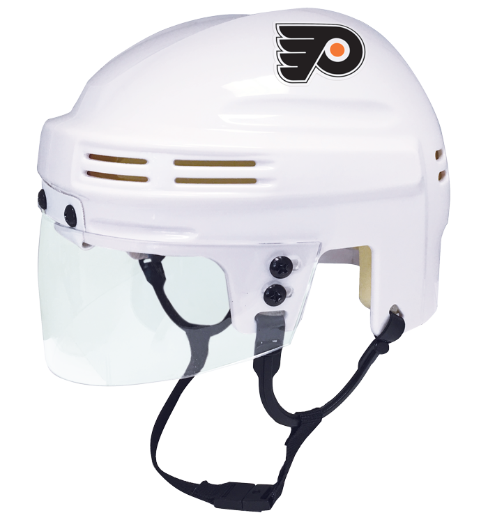 Philadelphia Flyers NHL Collectible Mini Helmet with Display Stand - Officially Licensed Hockey Memorabilia for Fans & Collectors - Perfect for Home, Office, or Man Cave Decor