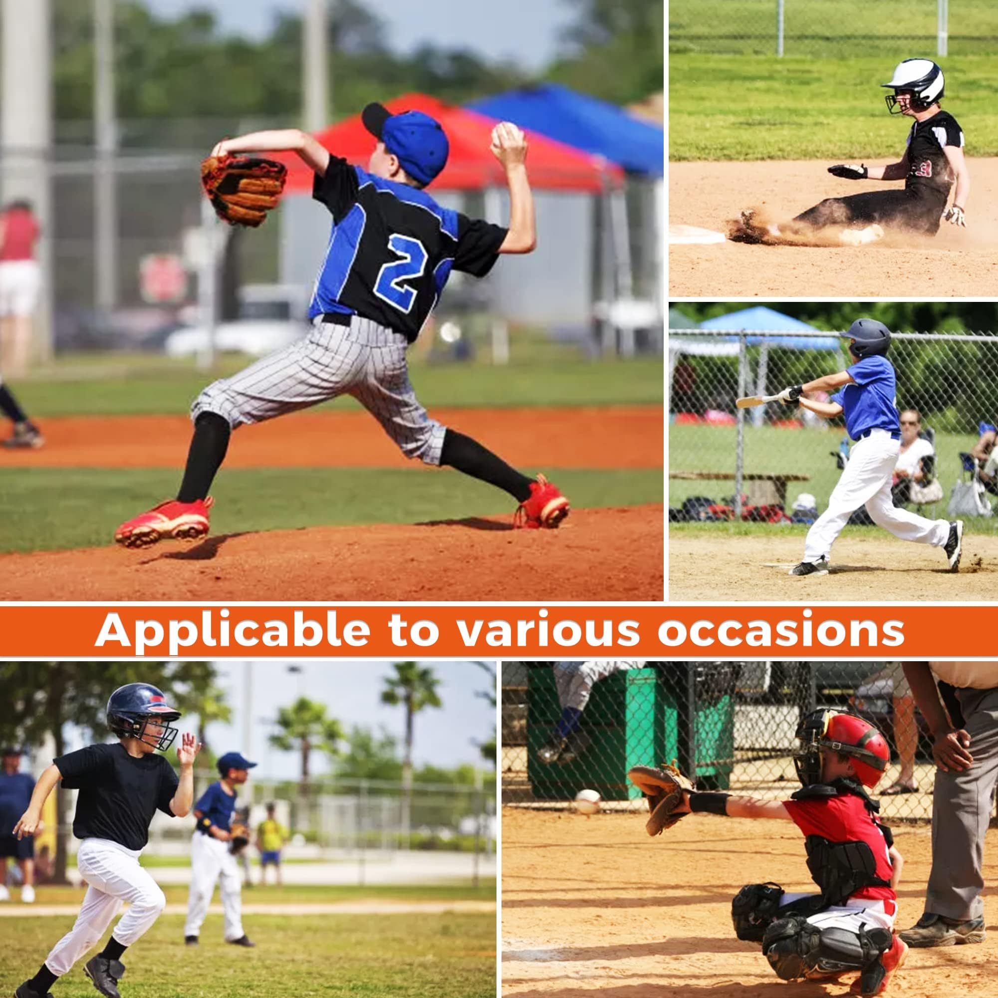 COOLOMG Youth Boys Padded Compression Sliding Shorts with Cup Pocket - Baseball, Softball, Football, Lacrosse, Hockey Protective Gear - Perfect for Training, Games & Sports Practice