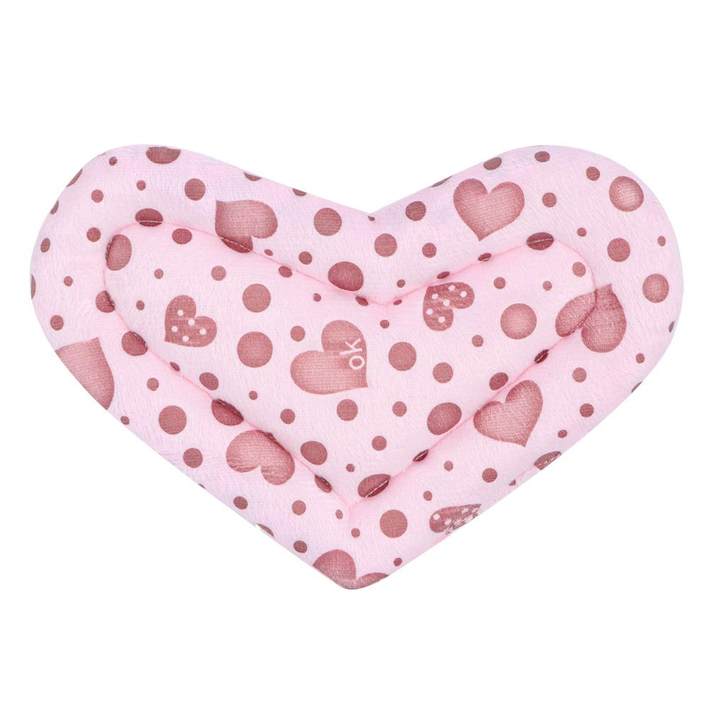Top Rated Small Animal Heating Pad - Winter Warm Fleece Bed Mat for Squirrels, Hedgehogs, Rabbits & Chinchillas - Heart Shaped Sleeping Pad for Hamsters & Guinea Pigs - Perfect for Cage, Hutch or Pet Carrier Cozy Nesting