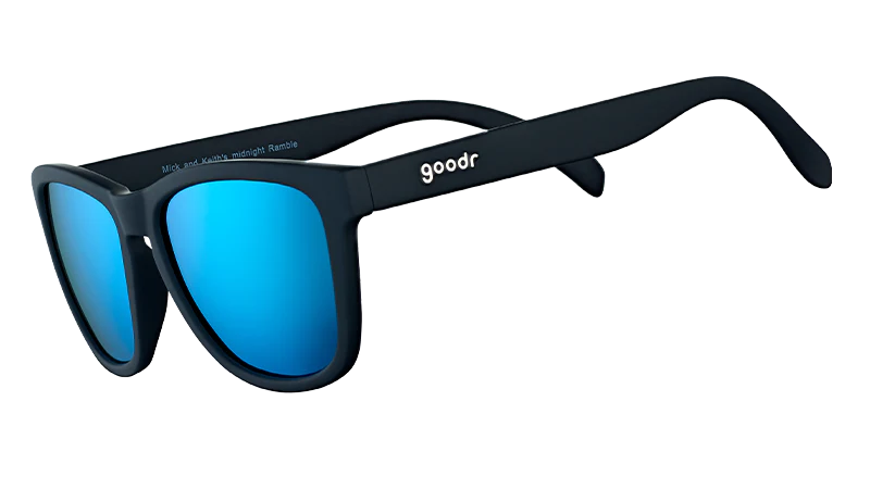 Goodr OG Sunglasses - Mick and Keith's Midnight Ramble Polarized Aviator Shades for Men & Women | UV Protection, Lightweight & Comfortable | Perfect for Running, Cycling, Beach & Outdoor Activities
