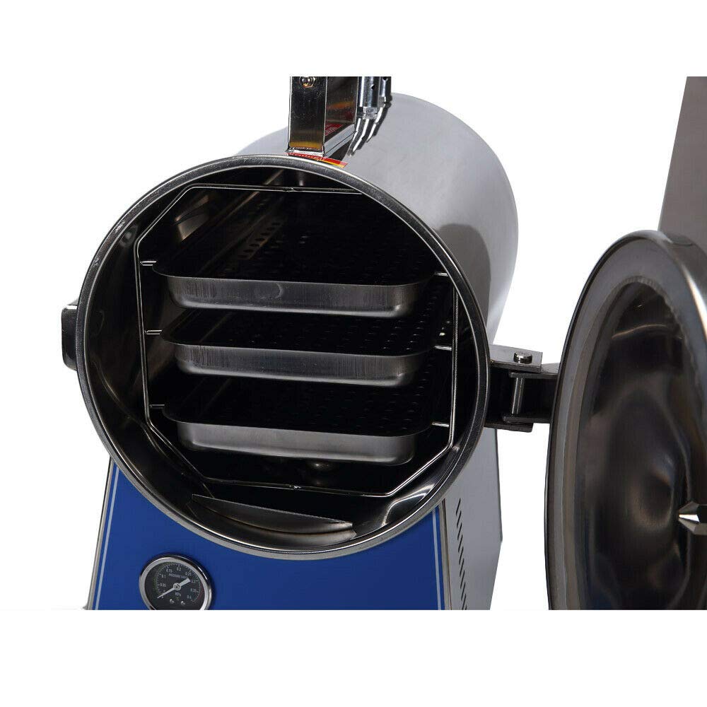 24L Stainless Steel Table Top Steam Sterilizer Autoclave - High Pressure Medical Equipment for Dental, Tattoo & Beauty Tools Sterilization