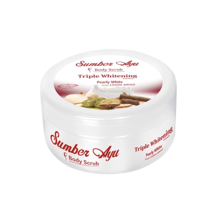 Pearly White Body Scrub Lulur Mandi - 100ml Exfoliating & Brightening Skin Care for Smooth Glowing Skin | Perfect for Spa Day & Self-Care Routine