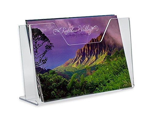 SourceOne Premium Horizontal Postcard Holder Stand Rack - 24 Pack Display for Greeting Cards, Photos & Business Cards - Perfect for Retail Stores, Restaurants & Office Reception Areas