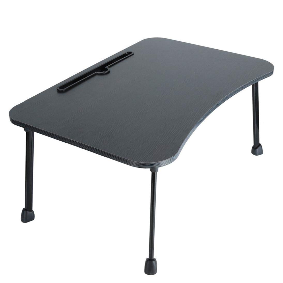 YADEON Foldable Laptop Bed Tray - Adjustable Multi-Function Portable Desk for iPad, Notebook, Breakfast in Bed, Work & Study on Couch, Sofa or Bed (Black) - Perfect for Home Office, Remote Work & Relaxing in Bed