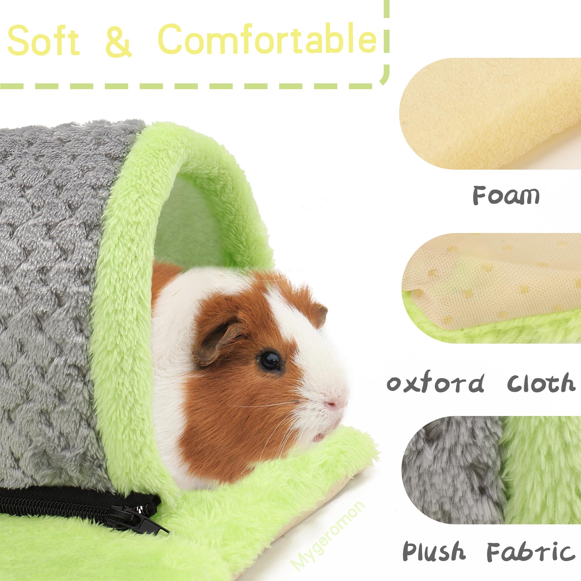 Washable Fleece Guinea Pig Hideout Tunnel for Cage - Cozy Removable Small Animal Tube for Winter Warmth - Perfect for Hamsters, Rabbits & Pet Rodents