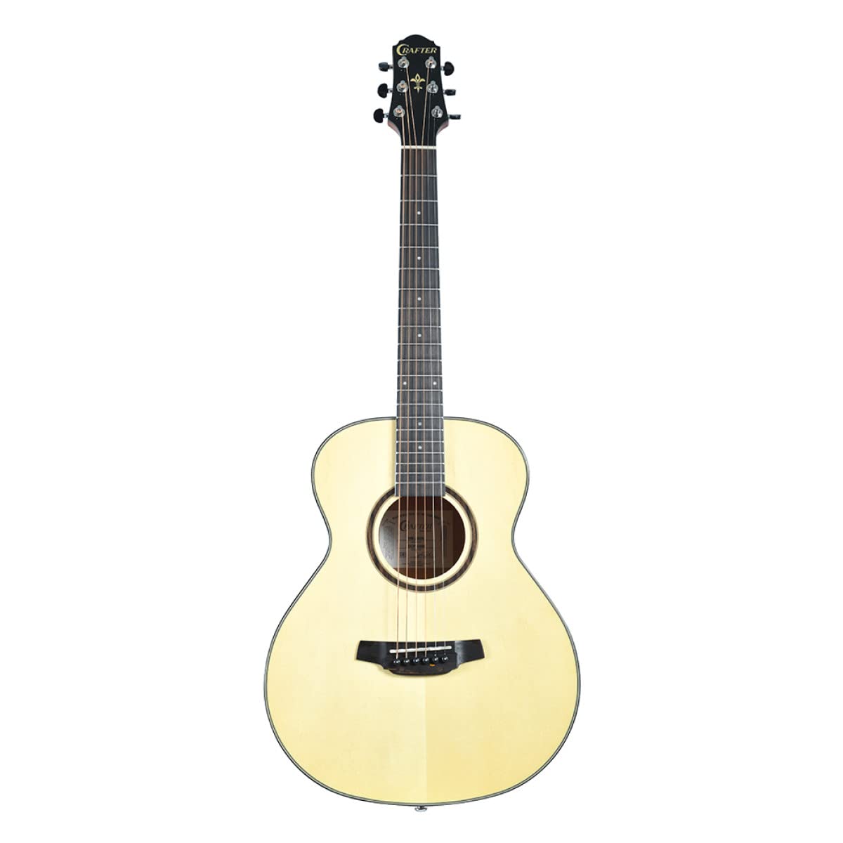 Crafter HM250-N 6 String Acoustic Guitar for Beginners & Professionals - Right Handed Natural Wood Finish - Perfect for Home Practice, Live Performances & Studio Recording
