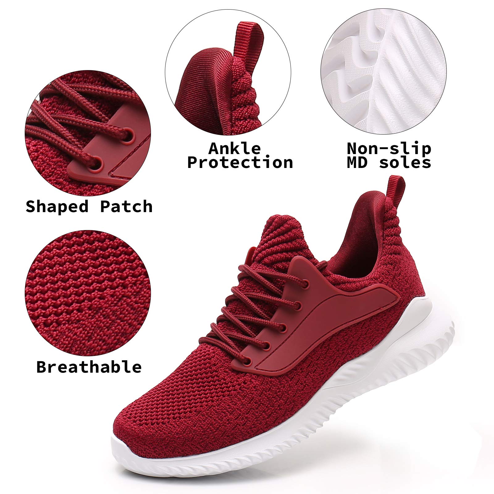 Akk Women's Slip-On Walking Shoes - Lightweight Memory Foam Tennis Sneakers for Running, Gym, Workout | Indoor & Outdoor Comfort Shoes for Women