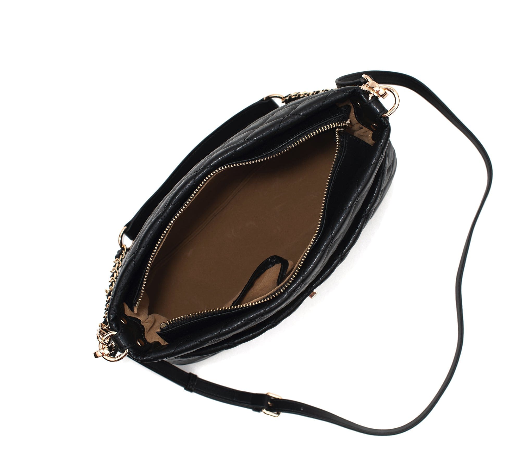 Eco-Friendly Koi Quilted Vegan Leather Shoulder Bag for Women - Stylish Black Crossbody Purse | Perfect for Work, Travel & Everyday Use