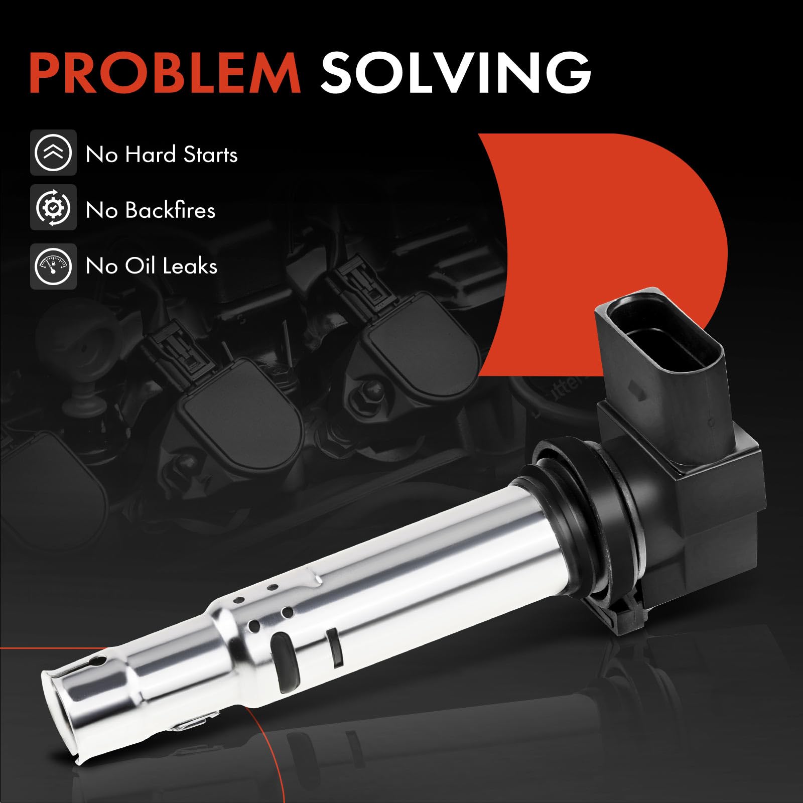 Premium Engine Ignition Coil Pack for Audi A8 Quattro 2012-2016 W12 6.3L DOHC - High Performance Replacement Part for Smooth Acceleration & Reliable Starts