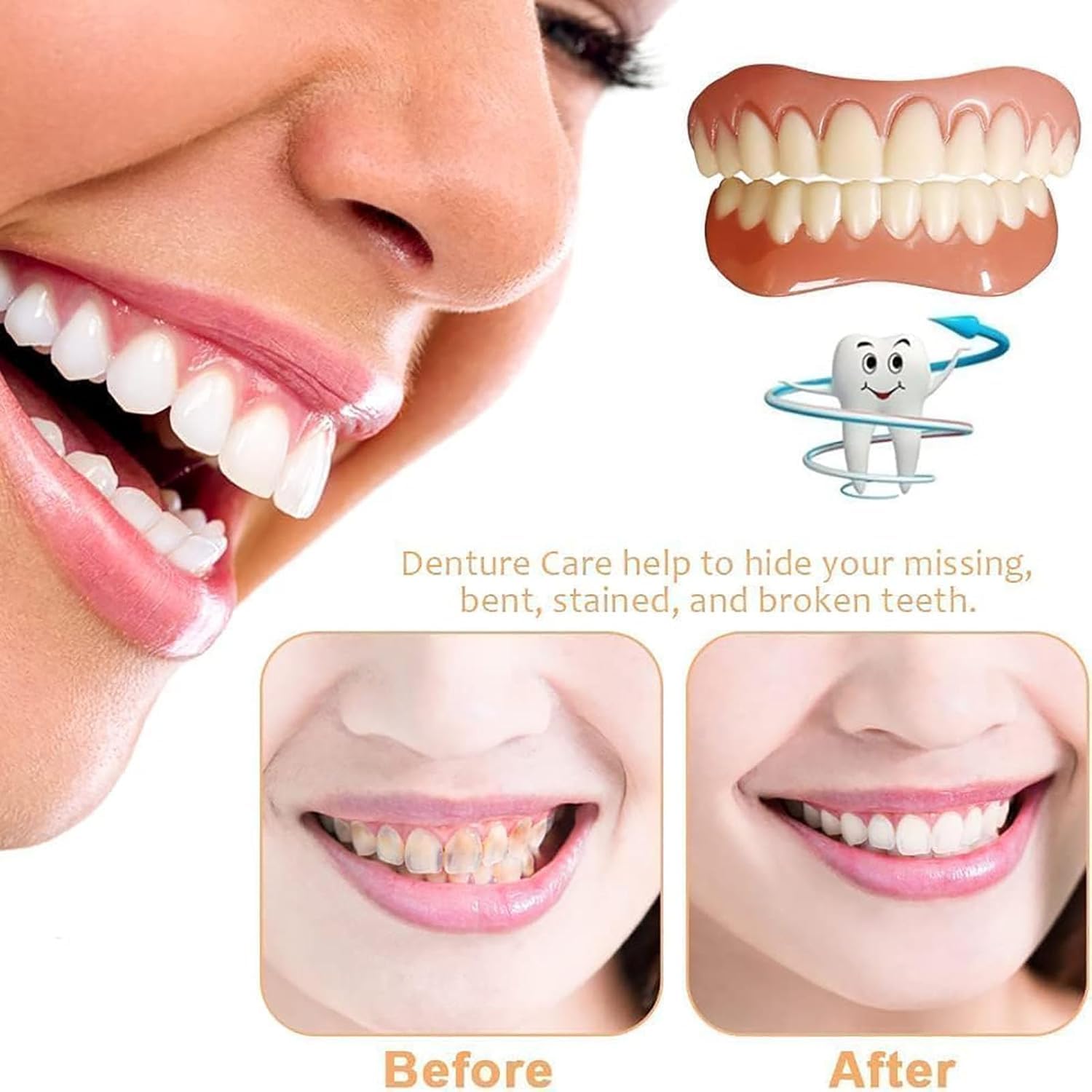 Fit Denture Silicone Reline Kit - Soft & Comfortable Denture Repair Solution for Men & Women (2-Pack) - Perfect for At-Home Denture Adjustments & Comfort Enhancement